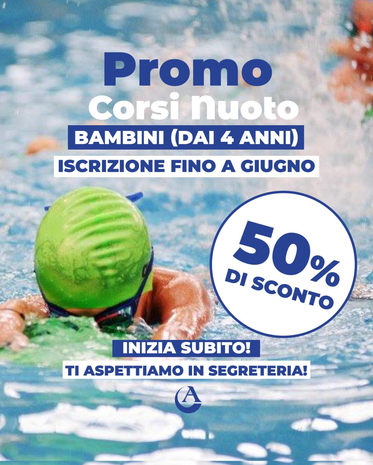 Promo corsi di nuoto sconto 50%